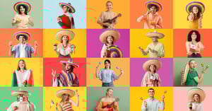 Personas representando estereotipos publicitarios