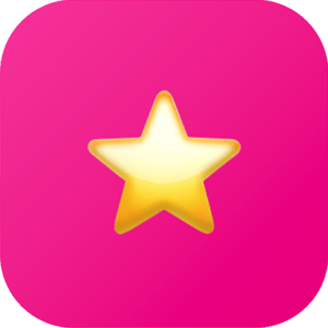 Ícono de estrella en fondo rosa; simboliza logro, reconocimiento o formar parte del crecimiento.