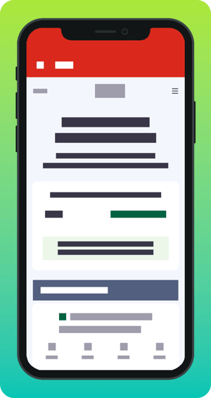 Pantalla de aplicación móvil con una estructura de contenido genérica. Presenta encabezado, bloques de texto y secciones informativas simuladas, representando el diseño y distribución de información dentro de la app.