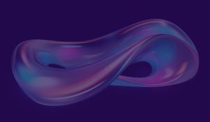 Animación de elemento abstracto en tonalidades moradas con azul