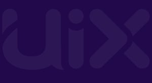 Fondo morado con logo UiX